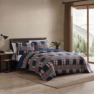 Plaid Patchwork Quilt Set by Eddie Bauer